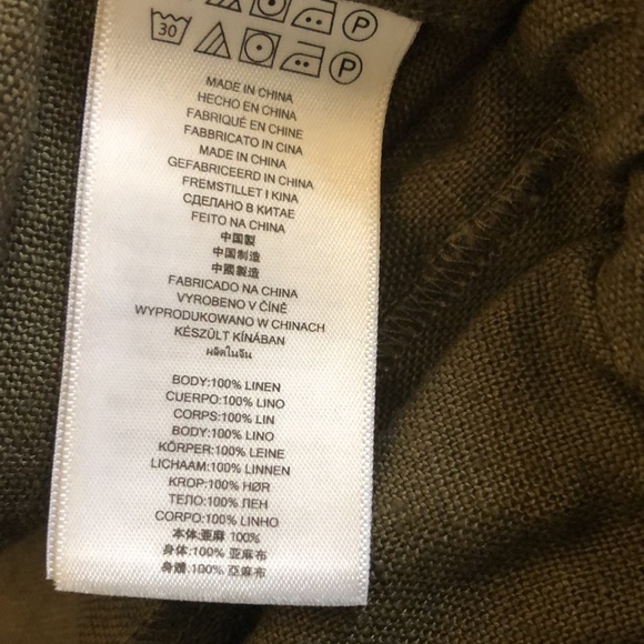 Michael Kors olive green 100% linen utility style shorts Sz 10 😍 - Picture 3 of 10